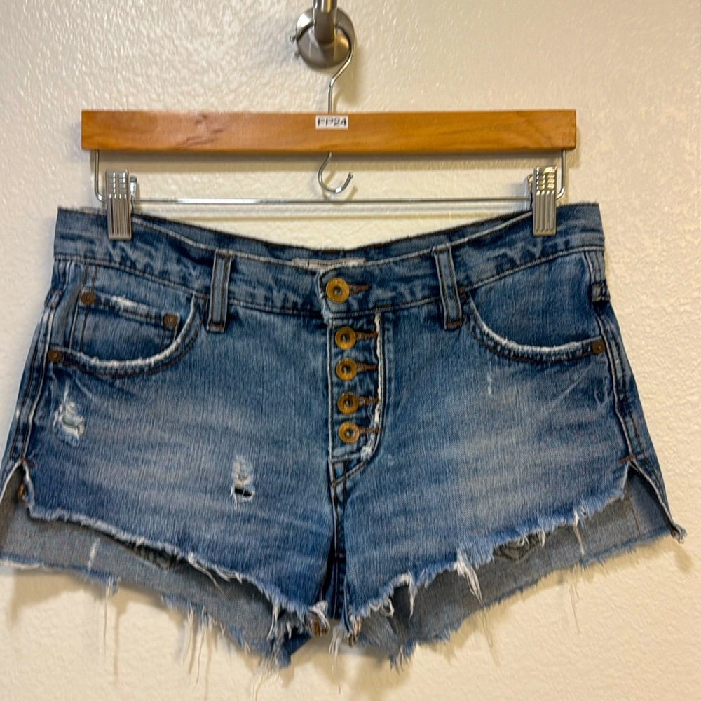 Free People Denim Distressed Women's Shorts 24